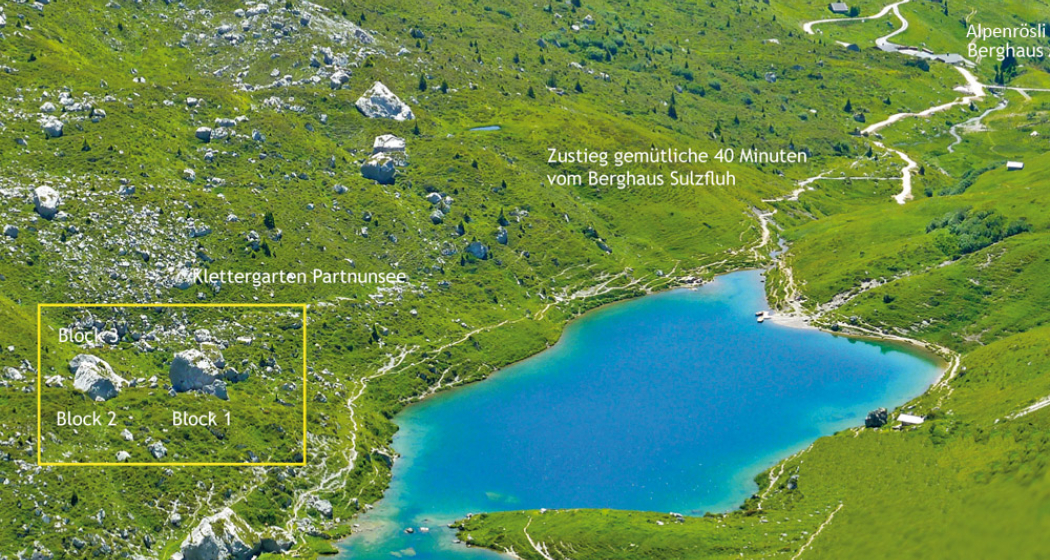 Lage des Familiengartens Partnun