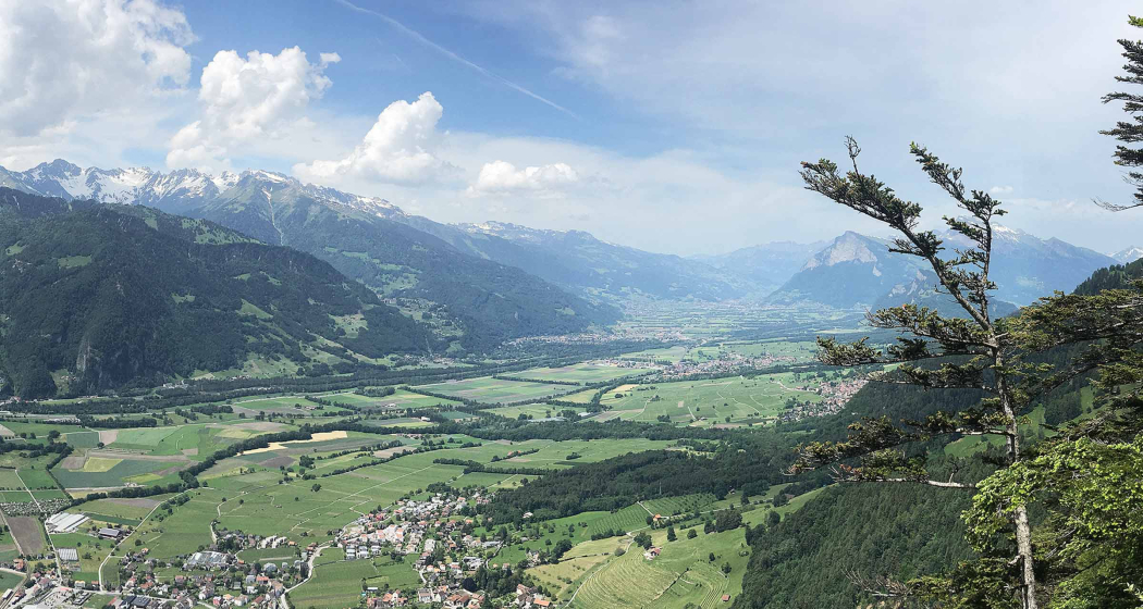 Blick vom Fadärastein Richtung Sargans Blick vom Fadärastein Richtung Sargans