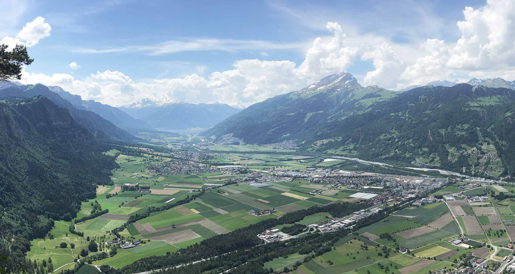 Blick vom Fadärastein Richtung Sargans Blick vom Fadärastein Richtung Sargans