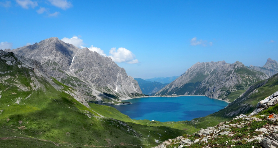 Cavelljoch mit Lünersee Cavelljoch mit Lünersee