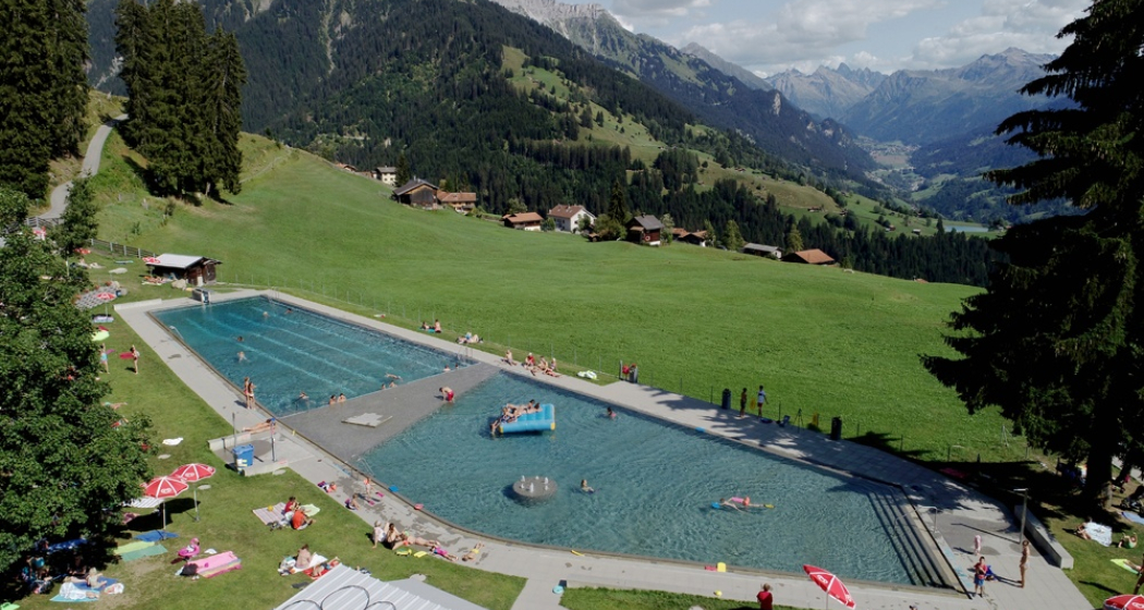 Luftaufnahme Schwimmbad Pany Luftaufnahme Schwimmbad Pany