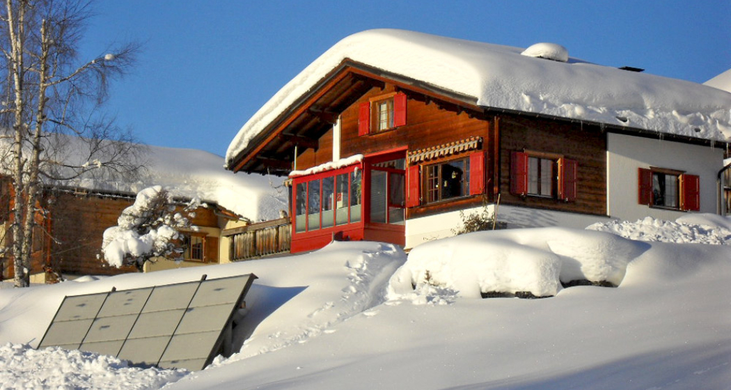Ferienwohnung Klosterserblick im Winterkleid