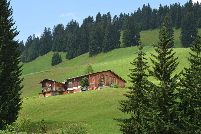 Maiensäss oberhalb Pany