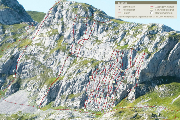 Klettergarten Gruoben, Grüenwändli