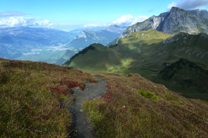 Blick hinunter ins Rheintal Blick hinunter ins Rheintal