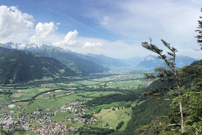 Blick vom Fadärastein Richtung Sargans