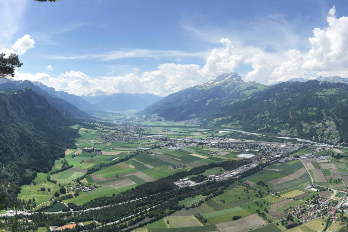 Blick vom Fadärastein Richtung Sargans