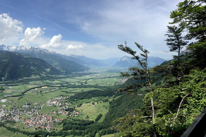 Blick vom Fadärastein Richtung Sargans.