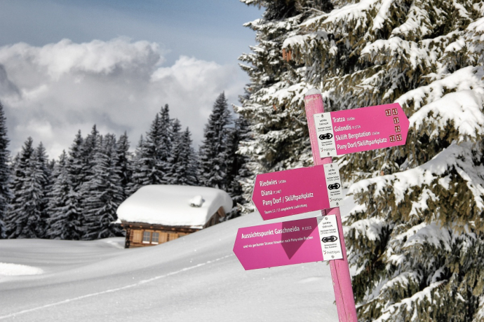 Panyer circular route snowshoeing tour