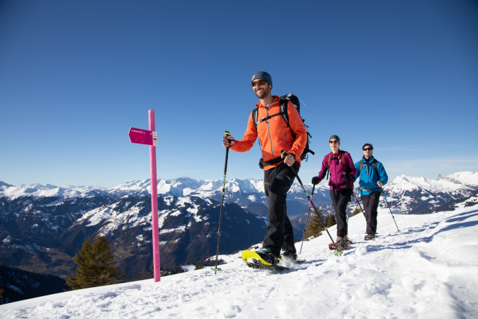 Marked snowshoe route "Rätikon Panoramatour" Stels - St. Antönien