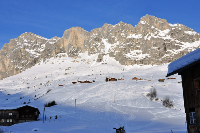 Unterwegs, gleich unterhalb des kurzen Aufstieges zum Weiler Partnun