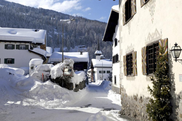 Das romantische Dorf Fideris mit Patrizierhäusern