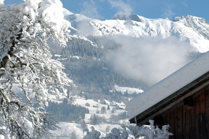 Blick von Fideris Strahlegg in Richtung Madrisa