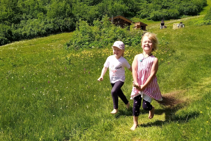 Little witch on the broomstick.