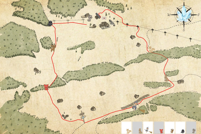 Schatzkarte "Die Suche nach den Bergkristallen" auf Grüsch Danusa