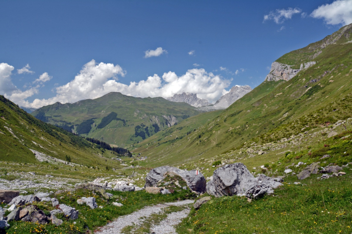 Blick aus dem Gafiental in Richtung Chüenihorn Blick aus dem Gafiental in Richtung Chüenihorn