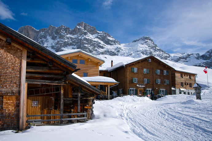 Winterromantik Berghaus Sulzfluh Partnun