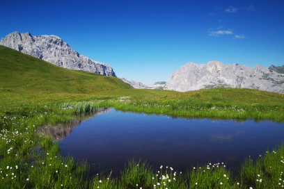 Carschinasee mit Sulzfluh und Schijenfluh Carschinasee mit Sulzfluh und Schijenfluh